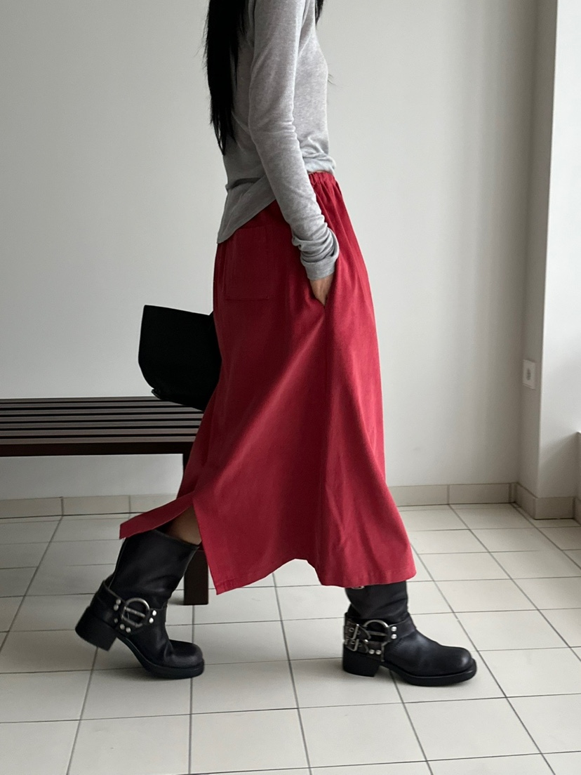 EUM東大門㊣代購女裝新品時尚人氣休閑真品推薦25秋冬熱賣長裙EUM長裙