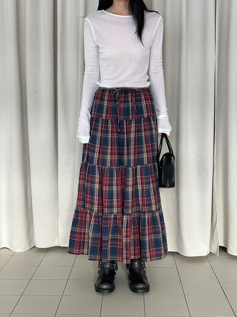 EUM韓國代購㊣女士新款人氣推薦25秋冬熱賣真品職業時尚長裙EUM長裙