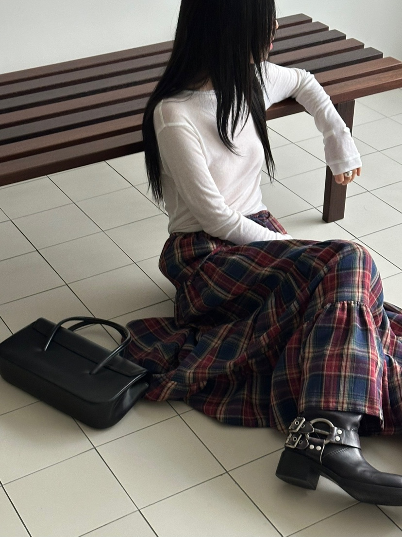 EUM韓國代購㊣女士新款人氣推薦25秋冬熱賣真品職業時尚長裙EUM長裙