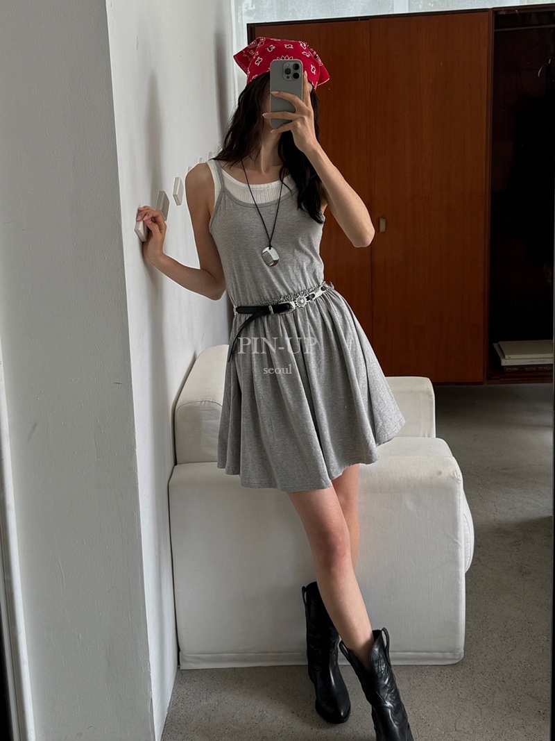 PIN-UP東大門㊣直郵女士新品真品推薦時尚休閑連衣裙不含腰帶PIN-UP連衣裙