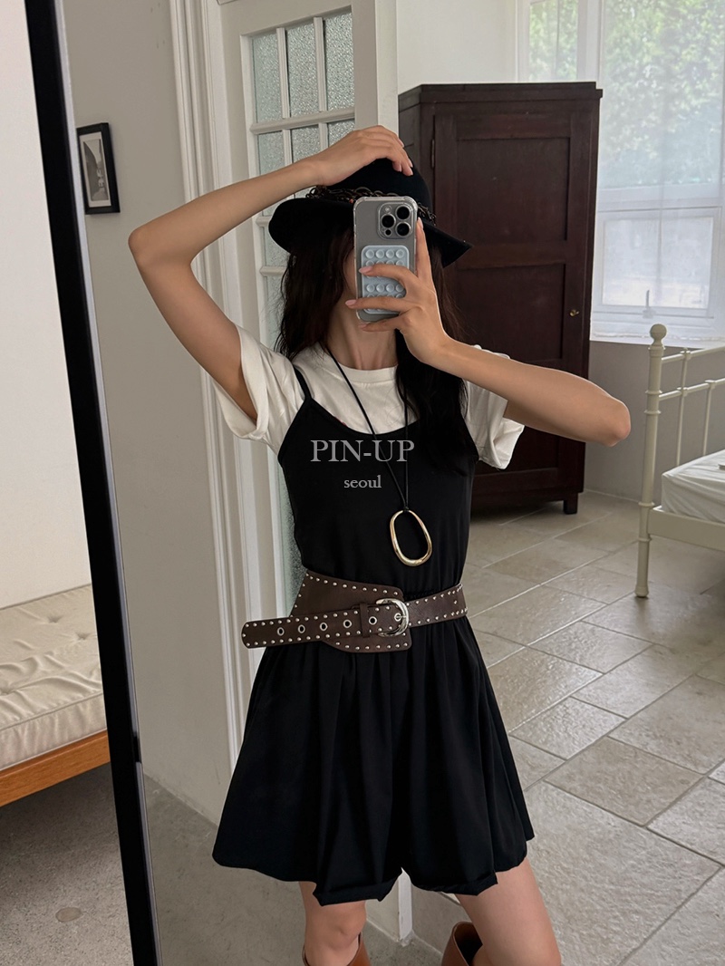 PIN-UP東大門㊣直郵女士新品真品推薦時尚休閑連衣裙不含腰帶PIN-UP連衣裙