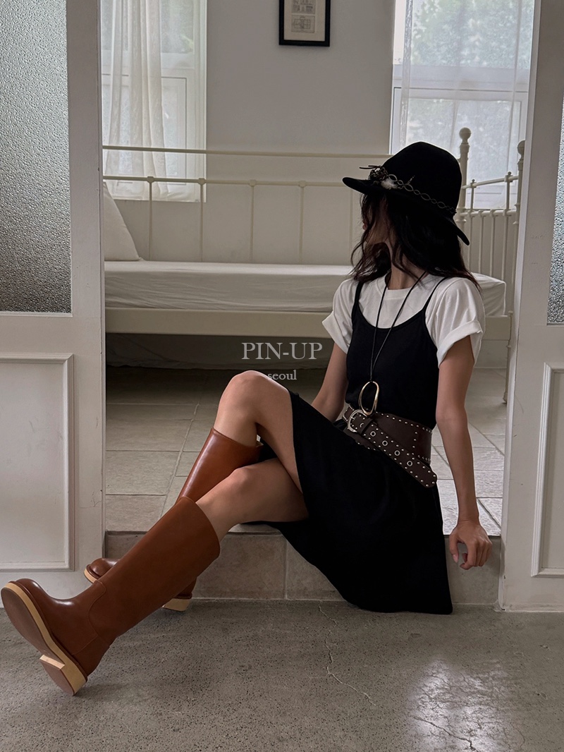 PIN-UP東大門㊣直郵女士新品真品推薦時尚休閑連衣裙不含腰帶PIN-UP連衣裙
