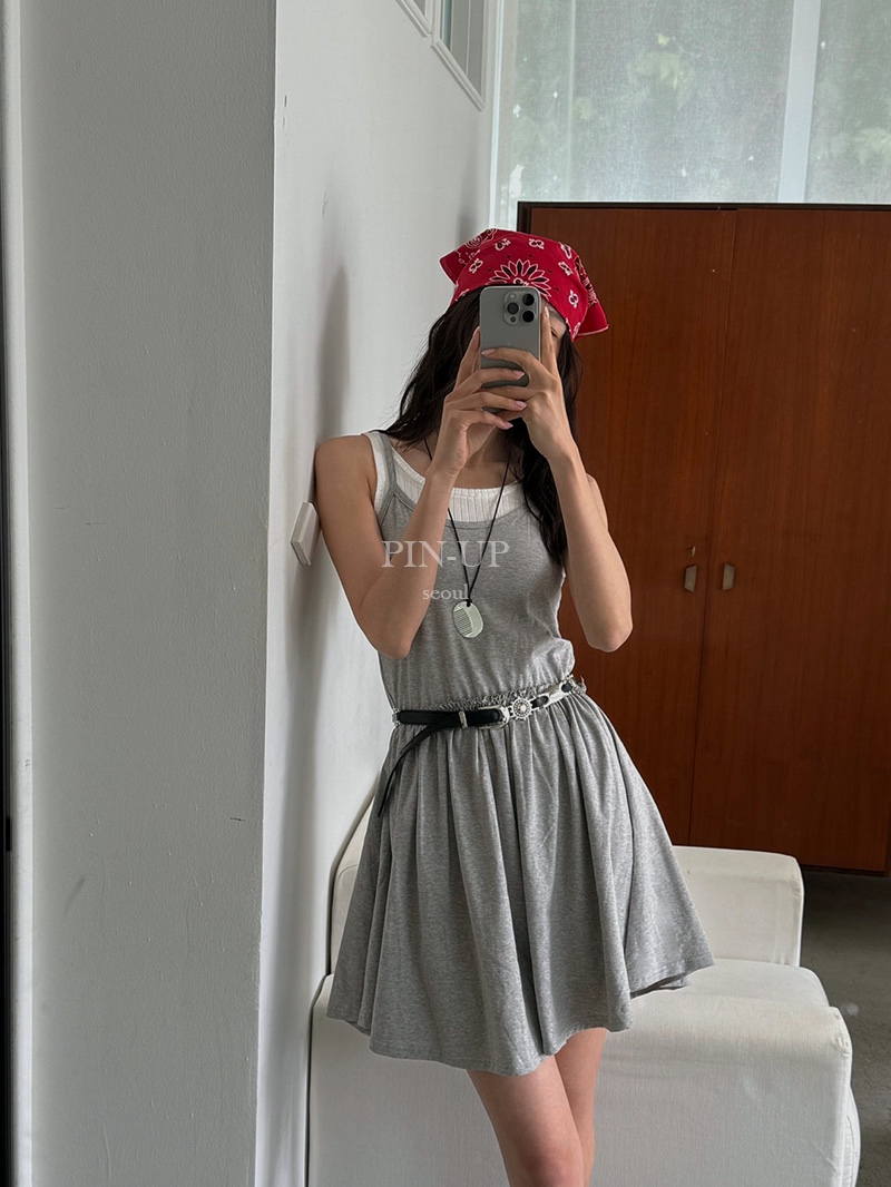 PIN-UP東大門㊣直郵女士新品真品推薦時尚休閑連衣裙不含腰帶PIN-UP連衣裙圖色2