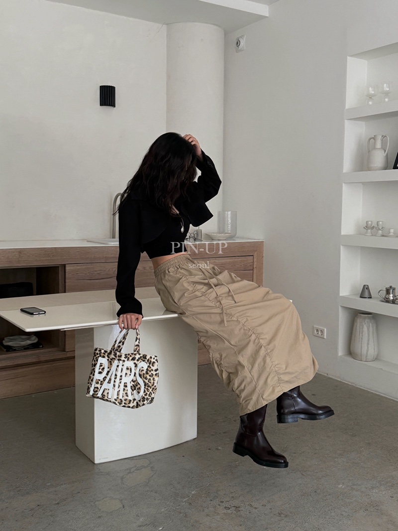 PIN-UP韓國直郵㊣女裝新款時尚25秋冬人氣職業熱賣長裙褶皺PIN-UP長裙