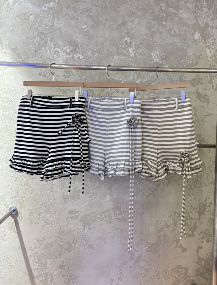 PIN-UP東大門㊣代購女裝新款真品短褲不含腰帶荷葉邊單排扣PIN-UP短褲