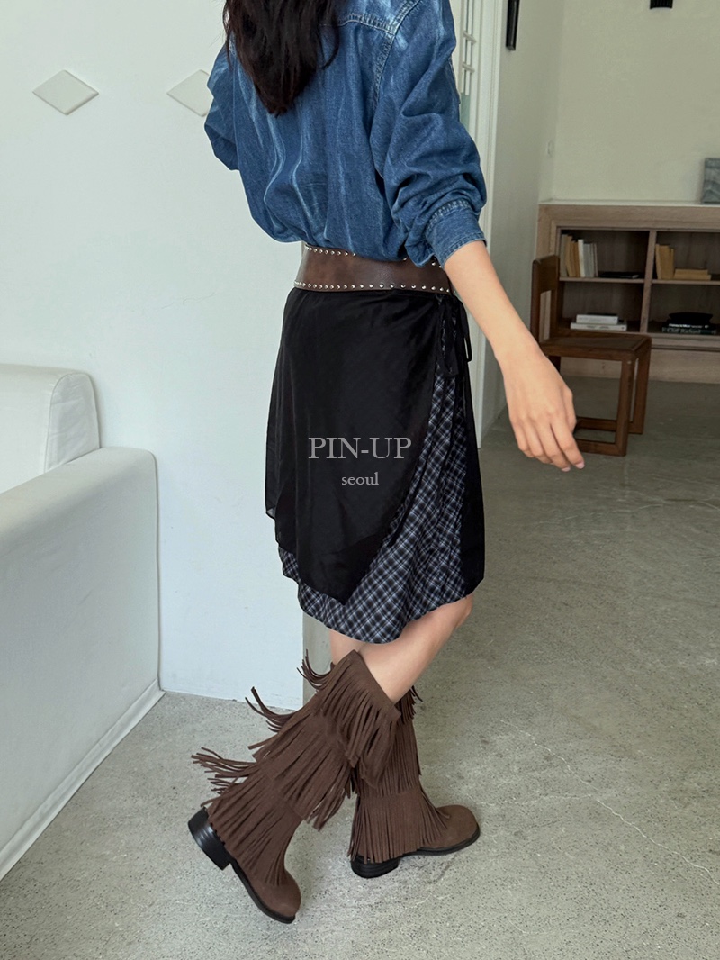 PIN-UP東大門㊣實拍女裝新品職業推薦半身裙中短裙不含腰帶PIN-UP半身裙/中短裙
