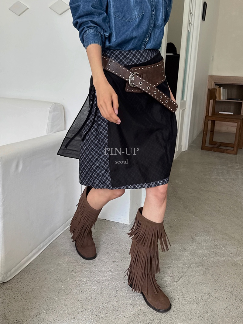 PIN-UP東大門㊣實拍女裝新品職業推薦半身裙中短裙不含腰帶PIN-UP半身裙/中短裙