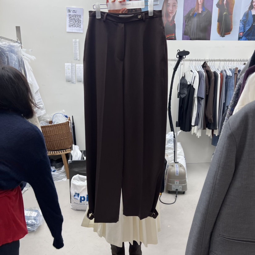SOLD OUT東大門㊣代購女裝新品人氣25秋冬熱賣時尚休閑休閑褲SOLD OUT休閑褲圖色1
