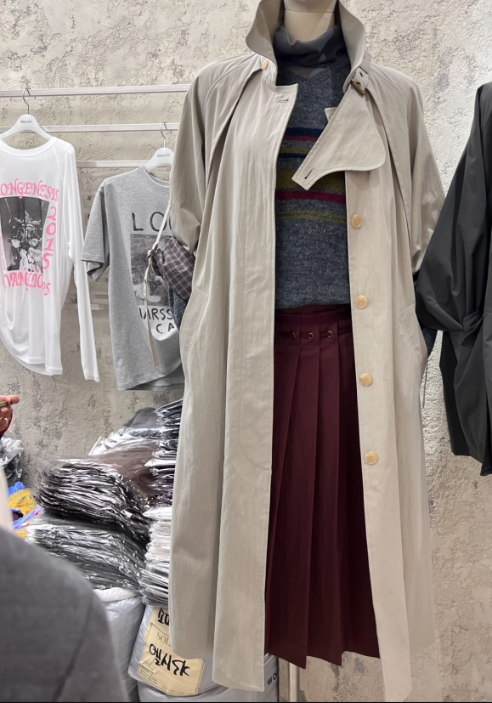 SOLD OUT東大門㊣代購女裝新品真品職業時尚熱賣人氣長款風衣SOLD OUT長款風衣圖色2