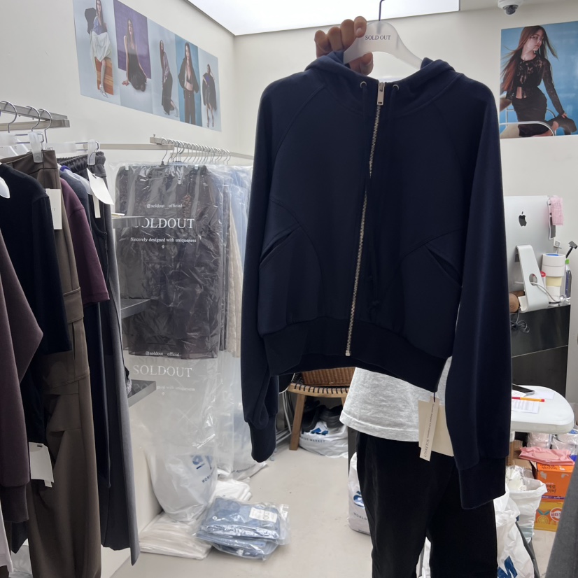 SOLD OUT東大門㊣代購女士新品時尚休閑熱賣推薦職業衛衣拉鏈SOLD OUT衛衣圖色3