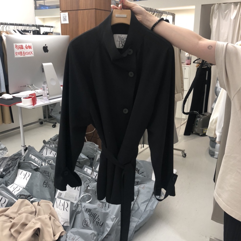 MER東大門㊣直郵女士新款職業25秋冬時尚推薦熱賣夾克含腰帶MER/ANGELO BIANCO夾克圖色3