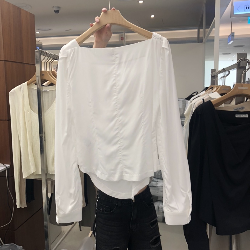 MER東大門㊣代購女士新品25秋冬時尚休閑熱賣人氣襯衫蕾絲衫MER/ANGELO BIANCO襯衫/蕾絲衫