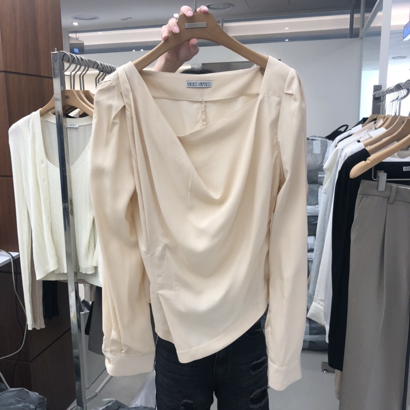 MER東大門㊣代購女士新品25秋冬時尚休閑熱賣人氣襯衫蕾絲衫MER/ANGELO BIANCO襯衫/蕾絲衫圖色3