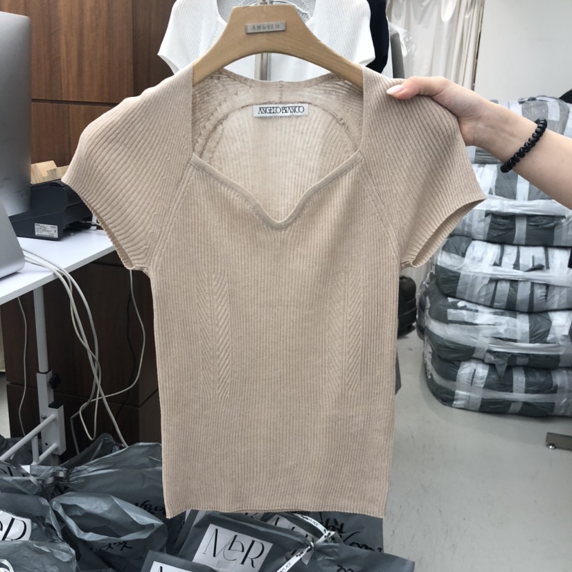 MER東大門㊣實拍女裝新品休閑人氣職業真品時尚25秋冬推薦T恤MER/ANGELO BIANCOT恤圖色2