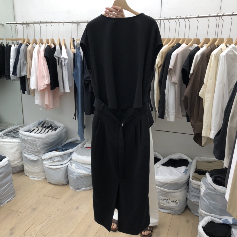 MOI-A韓國直郵㊣女裝新品熱賣人氣職業休閑真品連衣裙含腰帶MOI-A連衣裙圖色2