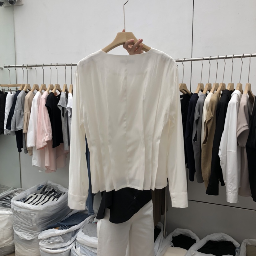MOI-A韓國直郵㊣女裝新品休閑職業25秋冬時尚真品襯衫蕾絲衫MOI-A襯衫/蕾絲衫