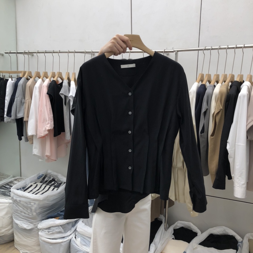 MOI-A韓國直郵㊣女裝新品休閑職業25秋冬時尚真品襯衫蕾絲衫MOI-A襯衫/蕾絲衫圖色2