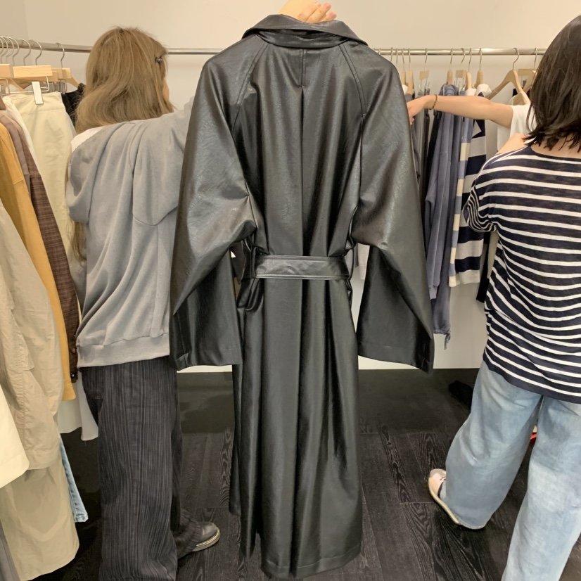 TAFFETA韓國直郵㊣女裝新款人氣25秋冬職業真品長款風衣含腰帶TAFFETA長款風衣