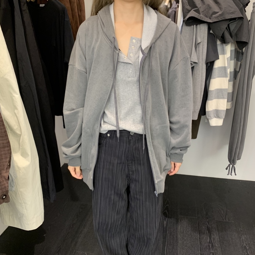 TAFFETA韓國代購㊣女裝新款人氣25秋冬真品時尚熱賣夾克連帽衫TAFFETA夾克圖色2