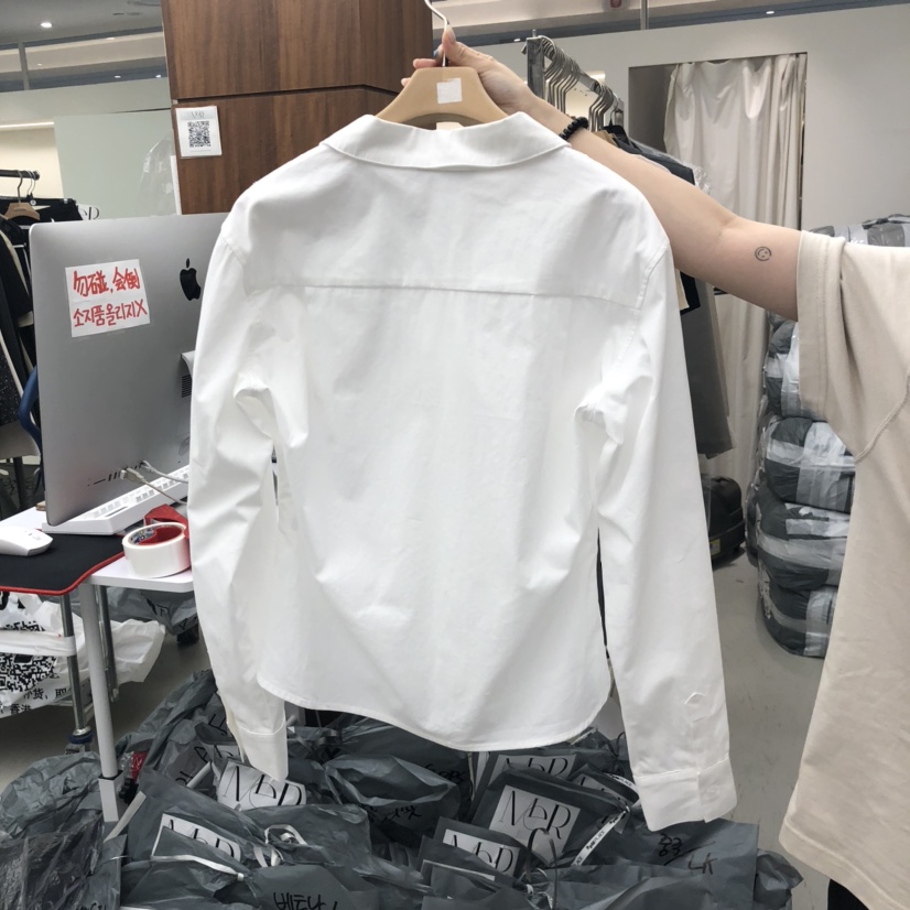 MER東大門㊣直郵女裝新款25秋冬休閑熱賣職業人氣襯衫蕾絲衫MER/ANGELO BIANCO襯衫/蕾絲衫