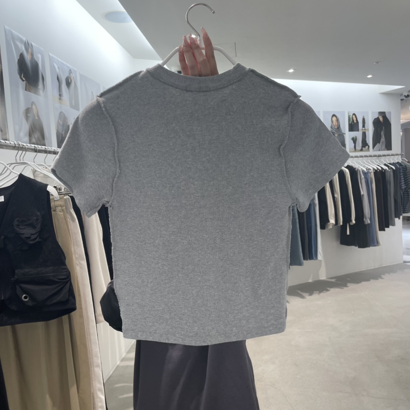 MARAN-P東大門㊣代購女裝新品25秋冬熱賣時尚職業休閑T恤羅紋MARANT恤