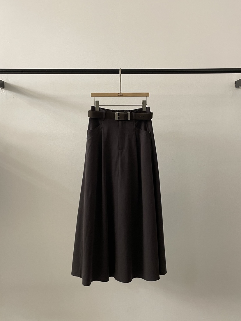 2DA/DARIMI-P東大門㊣實拍女裝新品人氣25秋冬長裙含腰帶2DA/DARIMI-P長裙圖色1