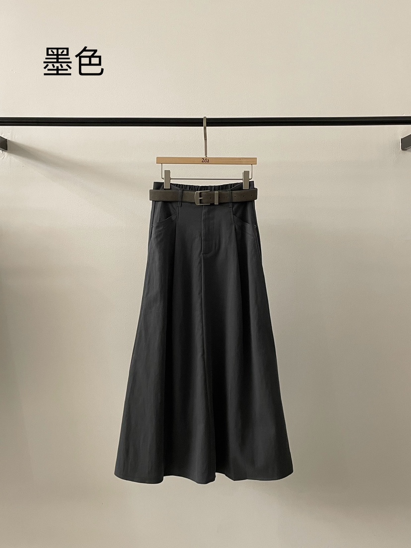 2DA/DARIMI-P東大門㊣實拍女裝新品人氣25秋冬長裙含腰帶2DA/DARIMI-P長裙圖色2
