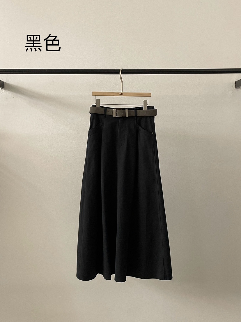 2DA/DARIMI-P東大門㊣實拍女裝新品人氣25秋冬長裙含腰帶2DA/DARIMI-P長裙圖色3