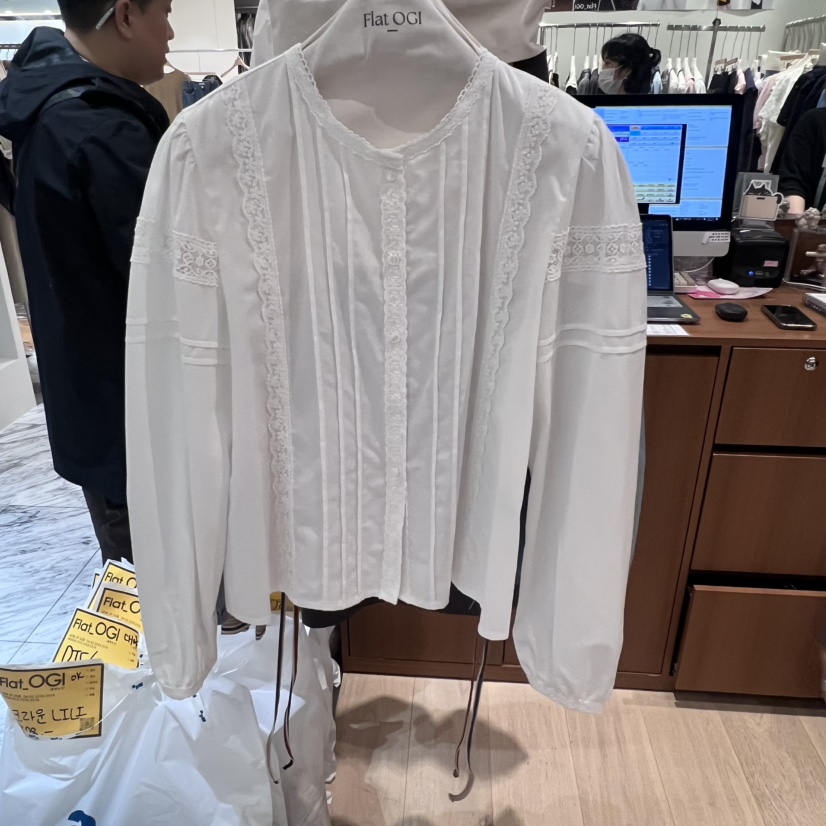 OGI東大門㊣代購女士新品推薦職業熱賣真品25秋冬襯衫蕾絲衫FLat OGI襯衫/蕾絲衫圖色1
