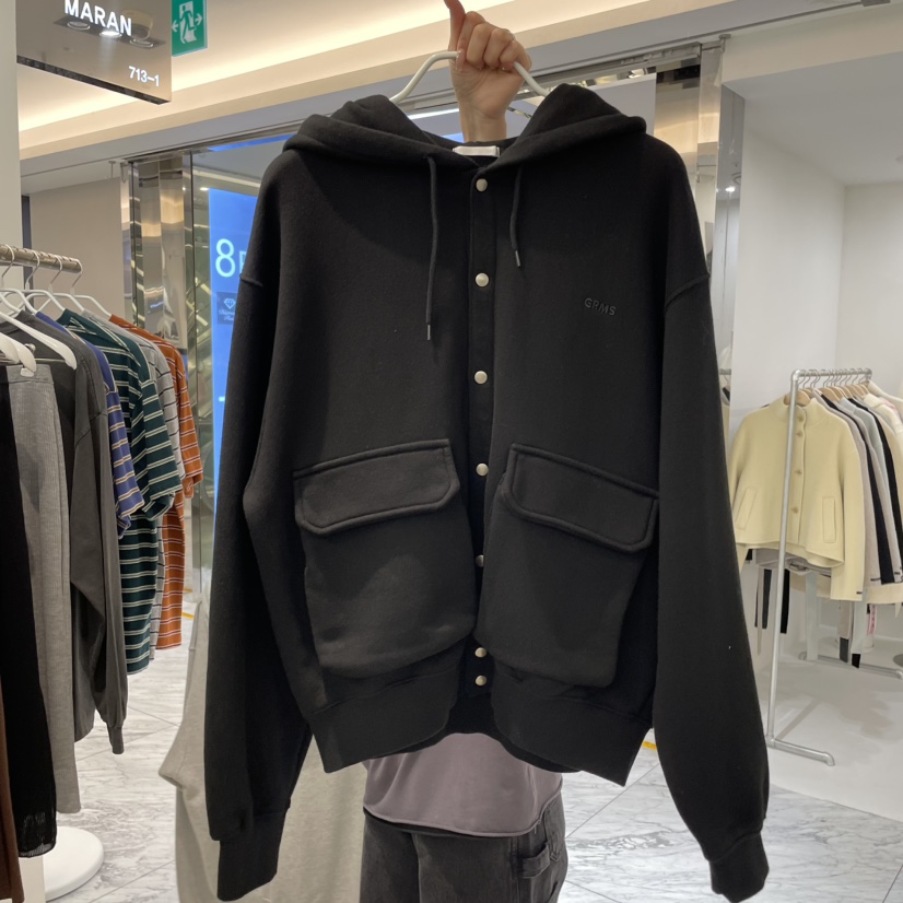 MARAN-P東大門㊣直郵女裝新品25秋冬人氣推薦衛衣連帽衫口袋MARAN衛衣圖色2