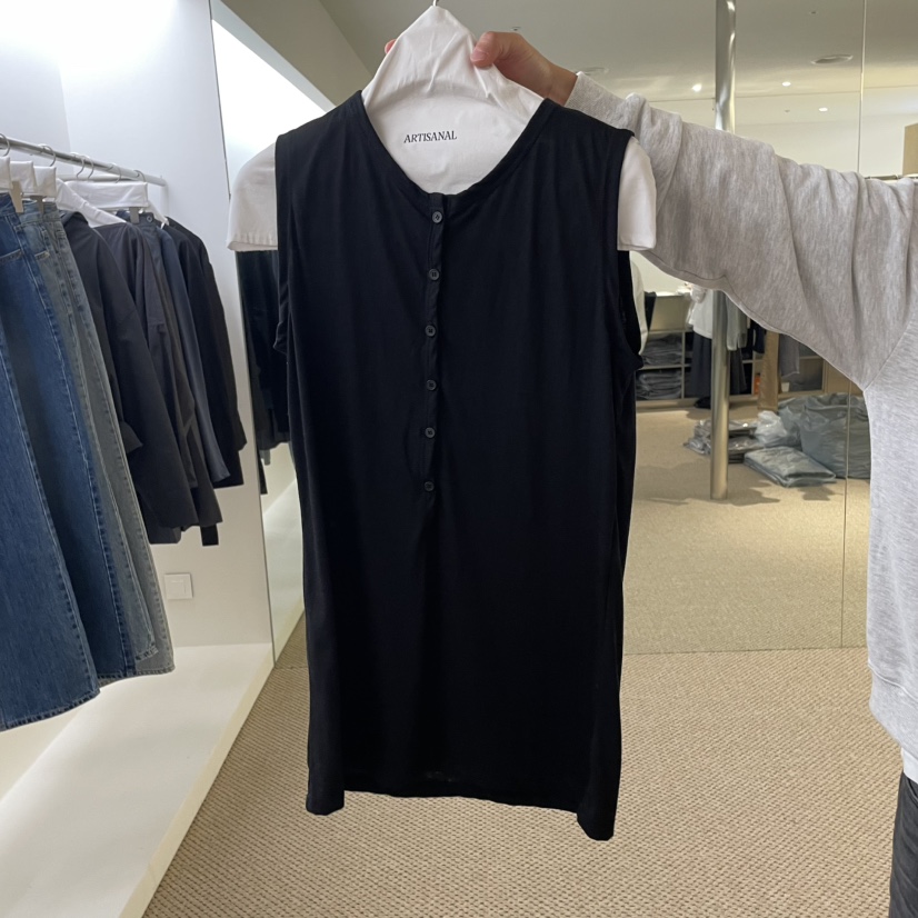 ARTISANAL韓國直郵㊣女裝新品真品人氣時尚吊帶背心紐扣長款ARTISANAL吊帶/背心圖色3