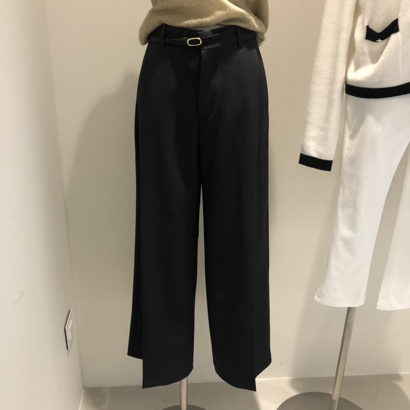 MER東大門㊣直郵女裝新款休閑時尚推薦熱賣職業休閑褲不含腰帶MER/ANGELO BIANCO休閑褲