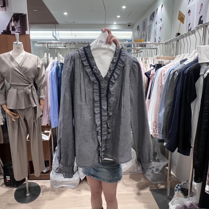 OGI東大門㊣直郵女士新品休閑人氣熱賣推薦職業時尚襯衫蕾絲衫FLat OGI襯衫/蕾絲衫圖色2