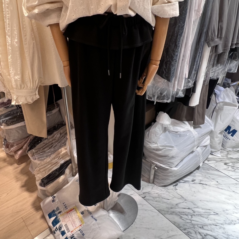OGI東大門㊣直郵女裝新品職業休閑人氣推薦25秋冬休閑褲含腰繩FLat OGI休閑褲圖色2