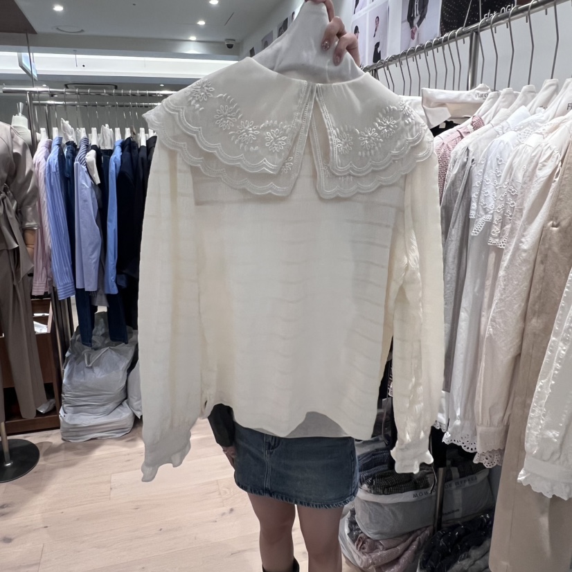OGI東大門㊣直郵女裝新品人氣推薦真品時尚休閑25秋冬襯衫蕾絲衫FLat OGI襯衫/蕾絲衫