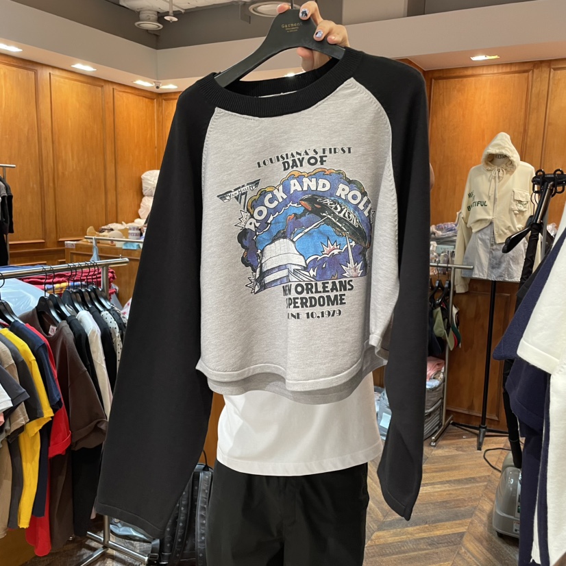 GARMENT-P東大門㊣代購女裝新款休閑推薦熱賣時尚人氣長袖T恤GARMENT長袖T恤圖色1