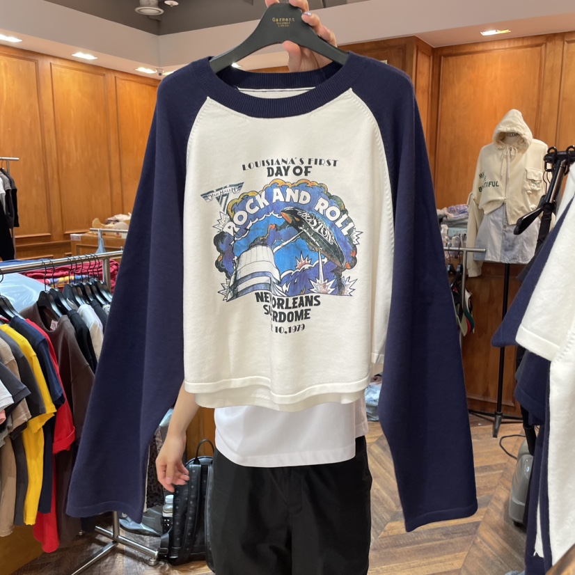 GARMENT-P東大門㊣代購女裝新款休閑推薦熱賣時尚人氣長袖T恤GARMENT長袖T恤圖色2