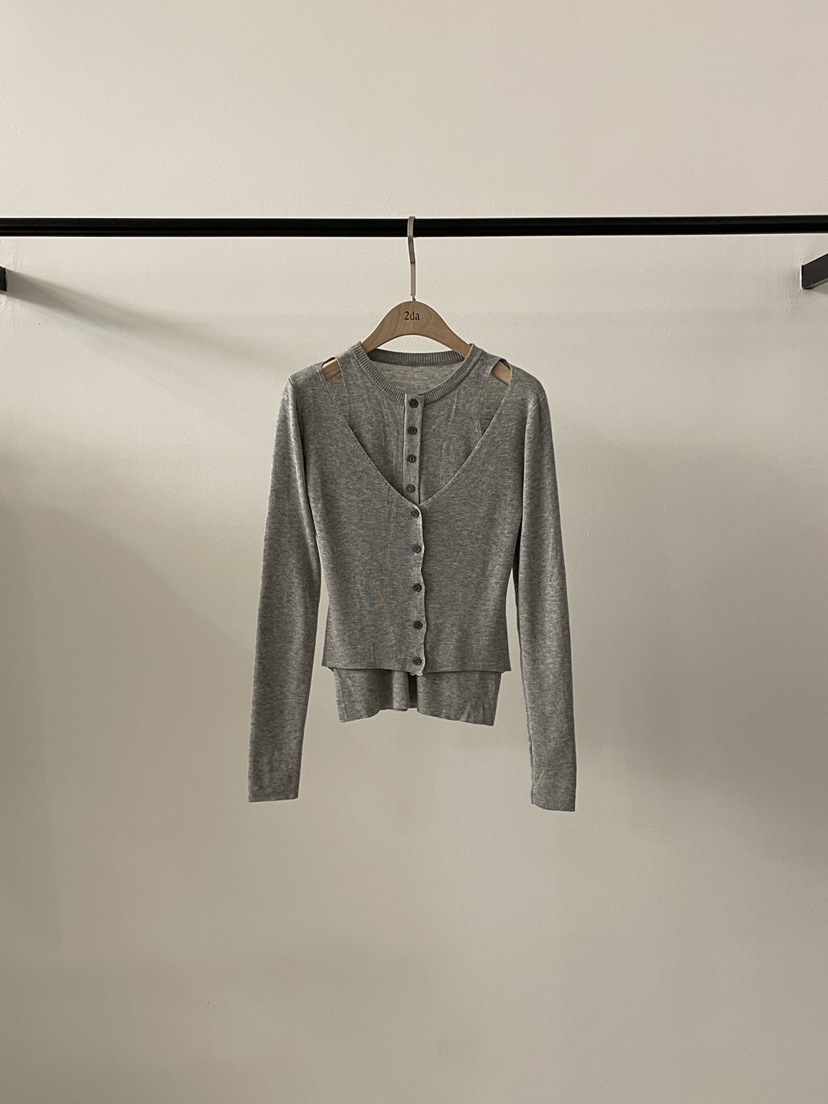 2DA/DARIMI-P東大門㊣代購女裝新品熱賣真品針織衫假兩件2DA/DARIMI-P針織衫圖色2