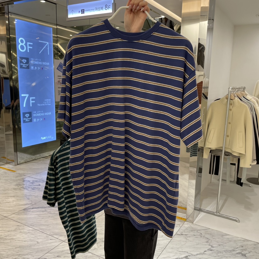 MARAN-P東大門㊣直郵女裝新品真品時尚25秋冬休閑人氣T恤條紋MARANT恤圖色3