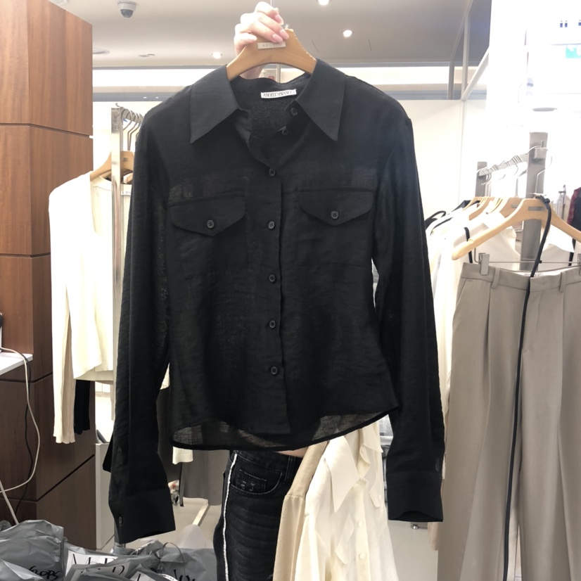 MER韓國代購㊣女裝新品時尚25秋冬熱賣休閑人氣職業襯衫蕾絲衫MER/ANGELO BIANCO襯衫/蕾絲衫圖色3