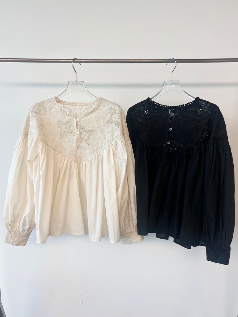 FABRIC韓國代購㊣女士新品真品熱賣推薦襯衫蕾絲衫復古蕾絲FABRIC襯衫/蕾絲衫