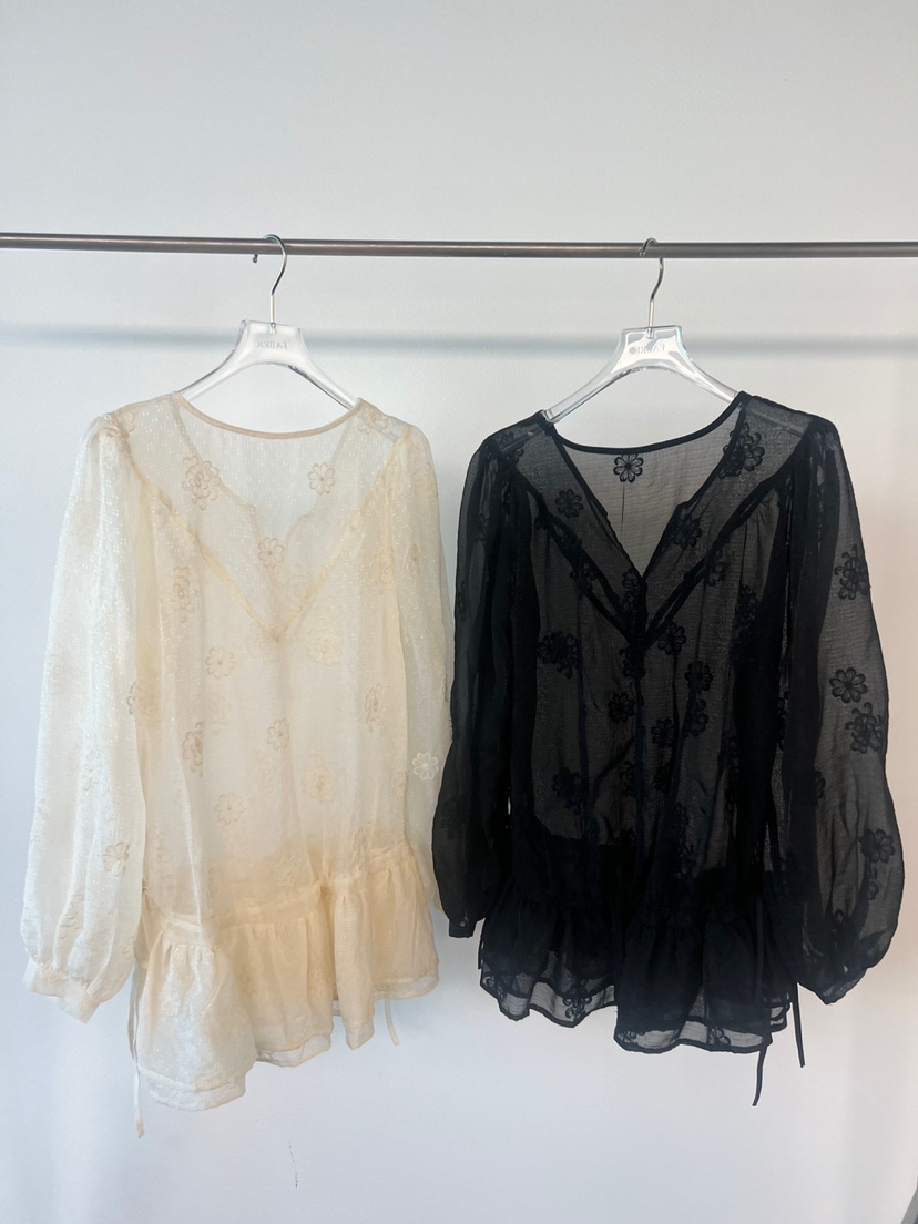 FABRIC韓國直郵㊣女士新款職業推薦真品時尚襯衫蕾絲衫透視FABRIC襯衫/蕾絲衫