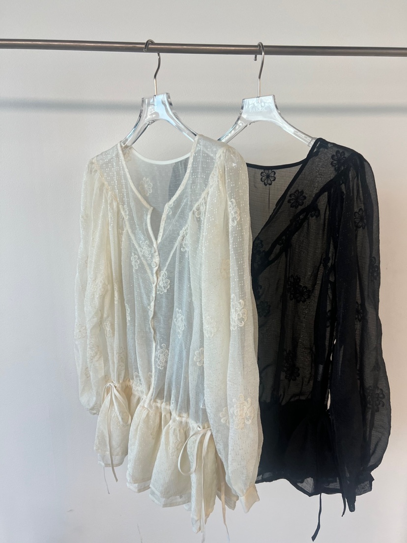 FABRIC韓國直郵㊣女士新款職業推薦真品時尚襯衫蕾絲衫透視FABRIC襯衫/蕾絲衫