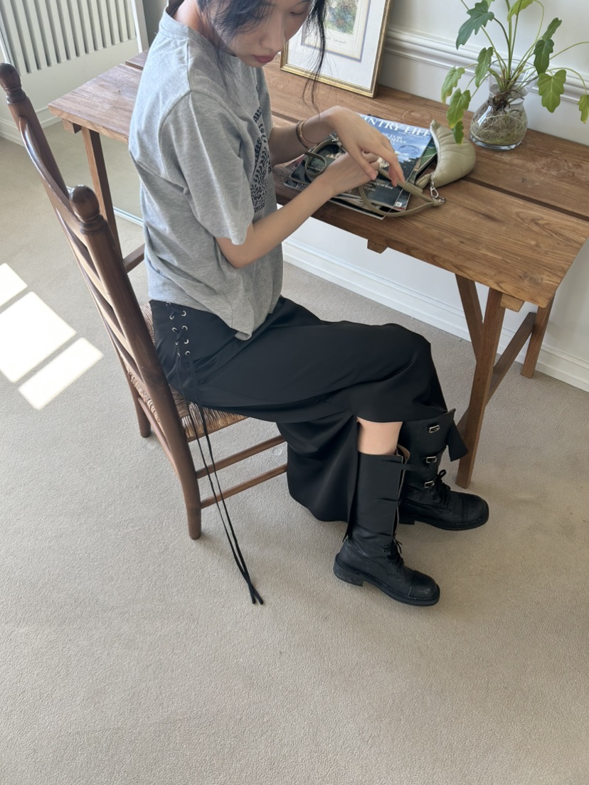 ME MO韓國代購㊣女士新款推薦職業熱賣25秋冬人氣休閑長裙ME MO長裙