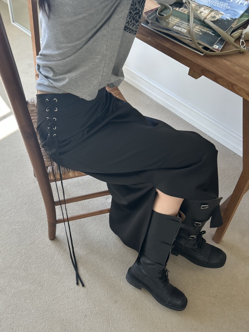 ME MO韓國代購㊣女士新款推薦職業熱賣25秋冬人氣休閑長裙ME MO長裙