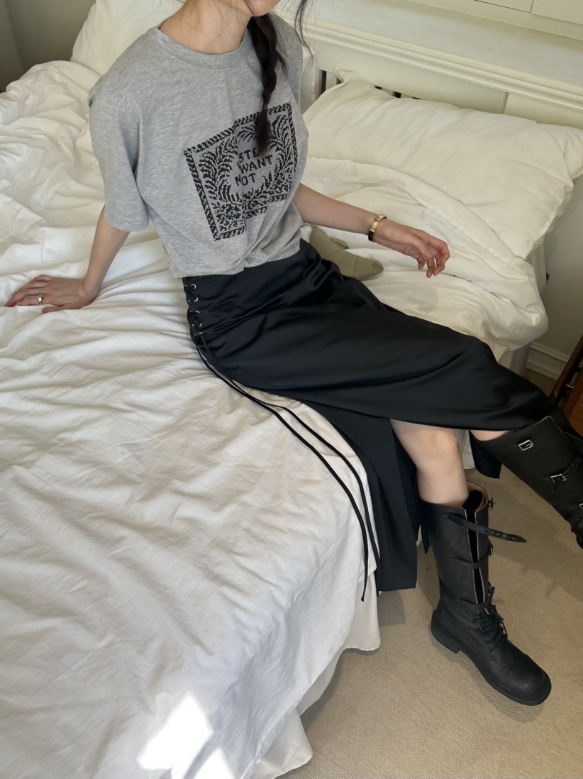 ME MO韓國代購㊣女士新款推薦職業熱賣25秋冬人氣休閑長裙ME MO長裙