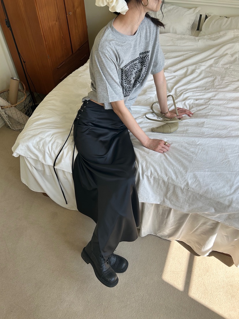 ME MO韓國代購㊣女士新款推薦職業熱賣25秋冬人氣休閑長裙ME MO長裙