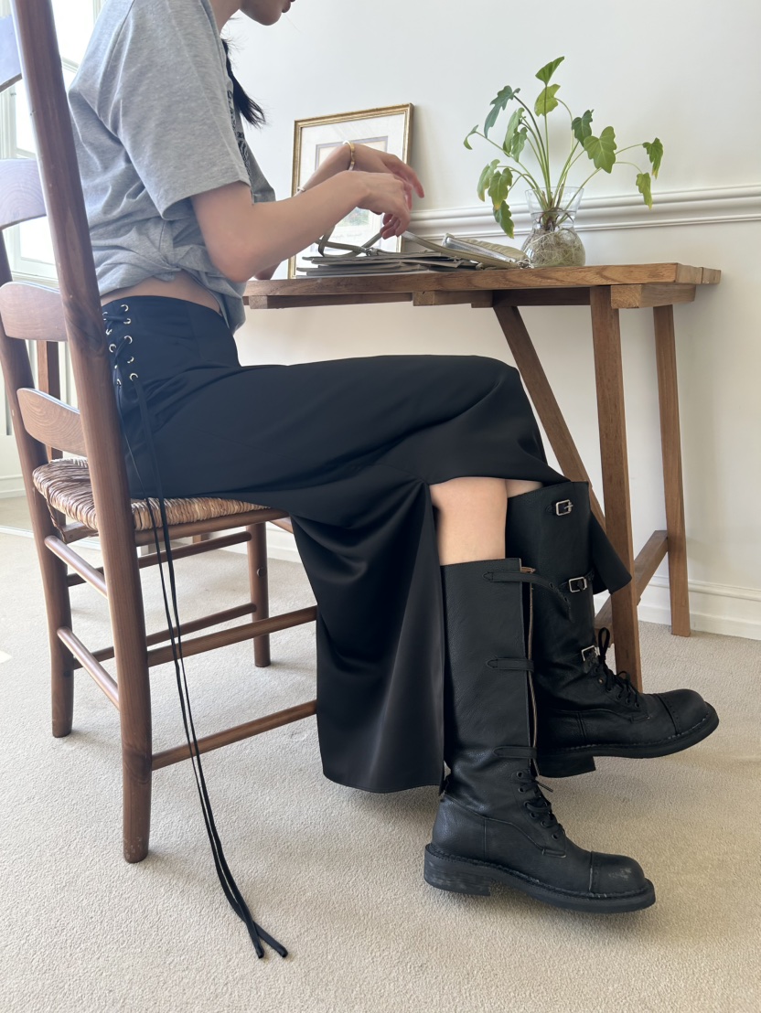 ME MO韓國代購㊣女士新款推薦職業熱賣25秋冬人氣休閑長裙ME MO長裙