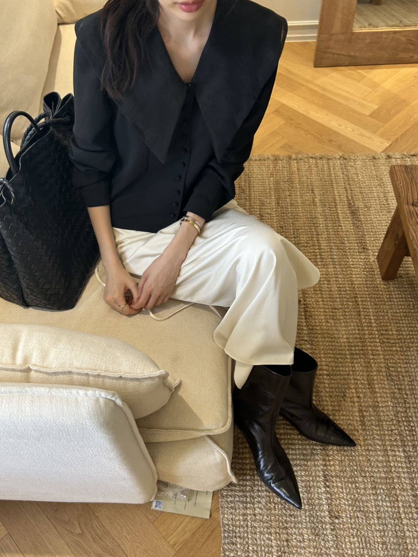 ME MO韓國代購㊣女裝新款25秋冬人氣休閑職業推薦襯衫蕾絲衫ME MO襯衫/蕾絲衫
