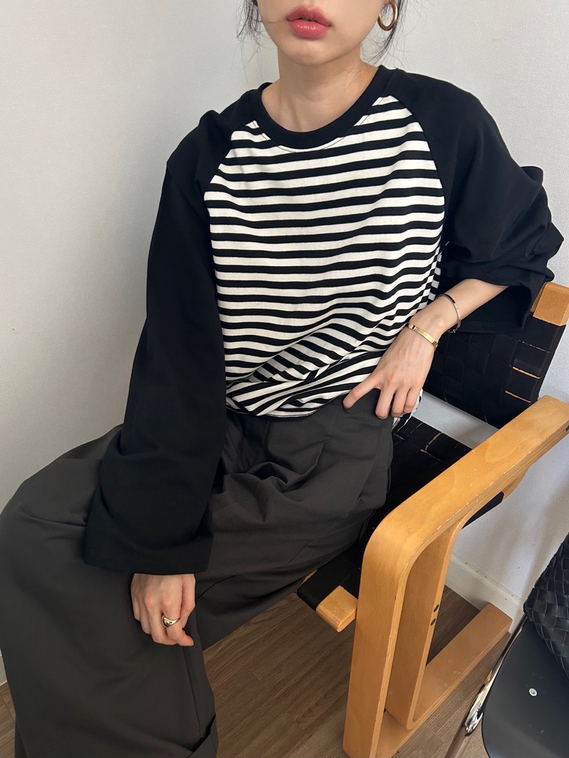 ME MO韓國代購㊣女裝新品人氣推薦25秋冬休閑時尚真品長袖T恤ME MO長袖T恤圖色2